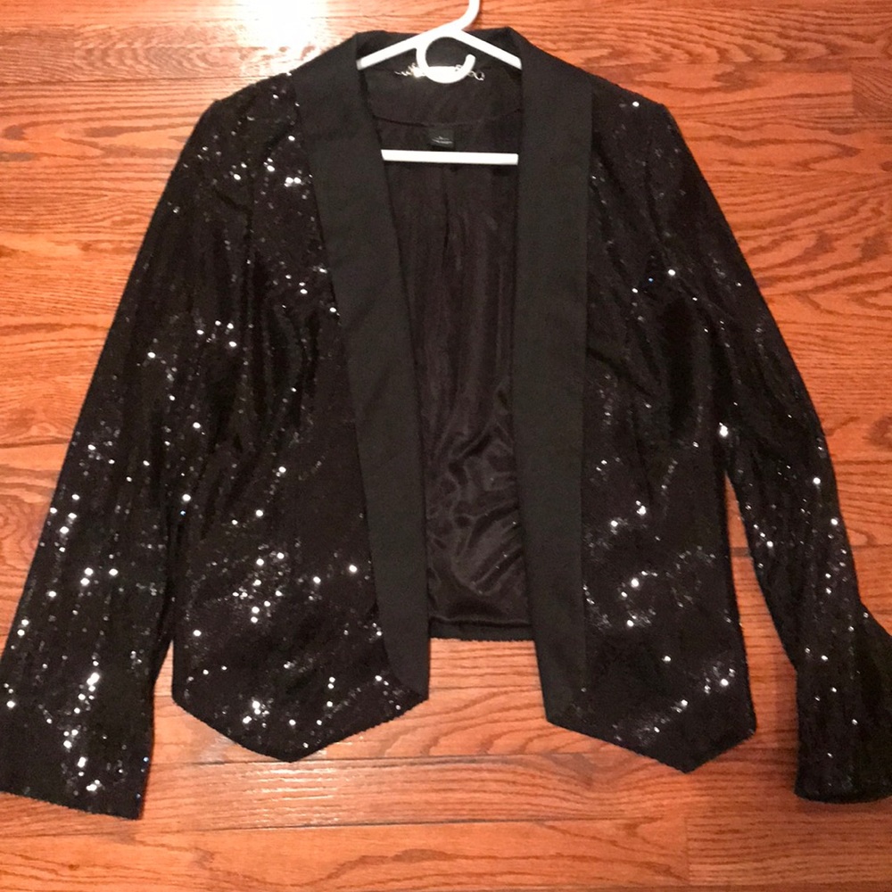 White House Black Market black sequin blazed